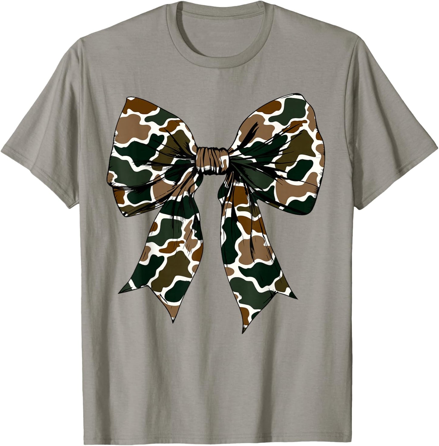 Camo Coquette Bow Duck Hunt Duck Hunting Women Girls Kids T-Shirt - T-Shirt | Sand