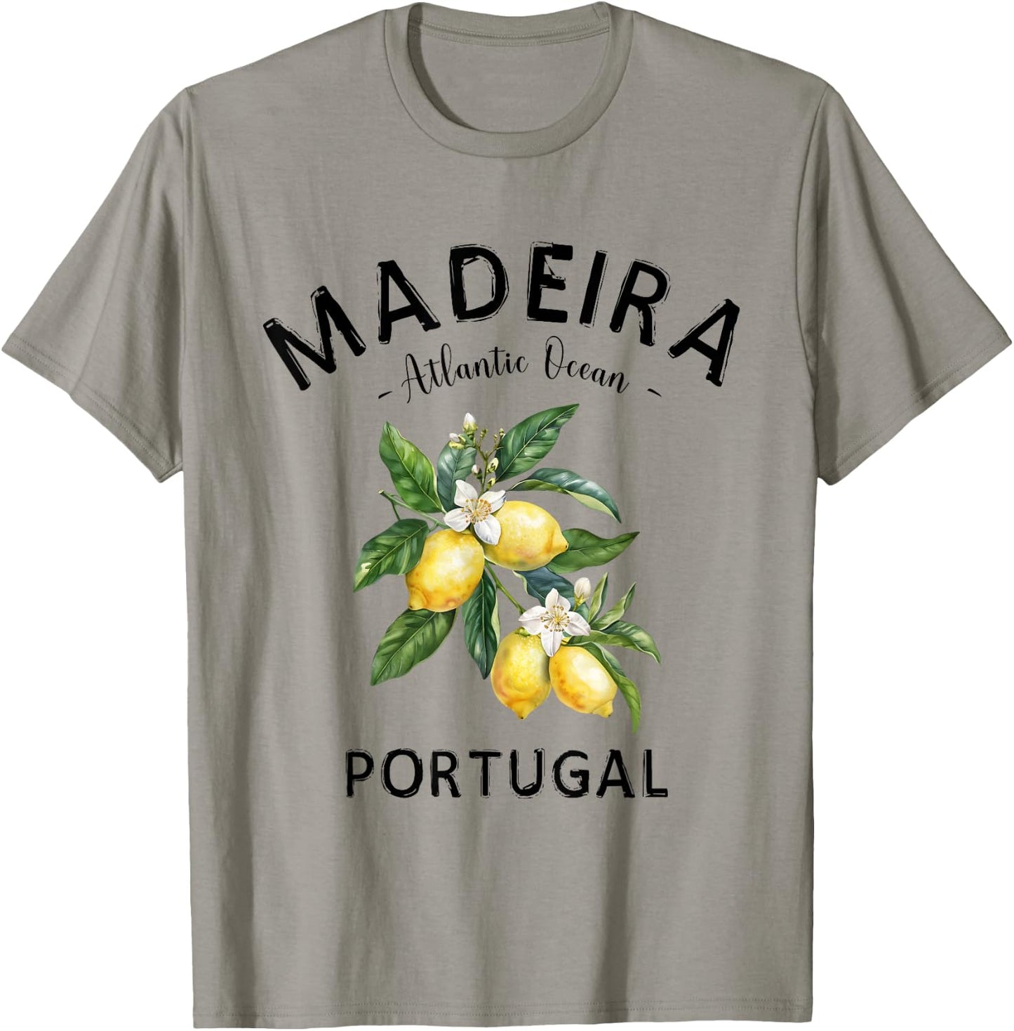 Madeira Island Lemon Art Portugese Fruit Portugal Souvenir T-Shirt - T-Shirt | Sand