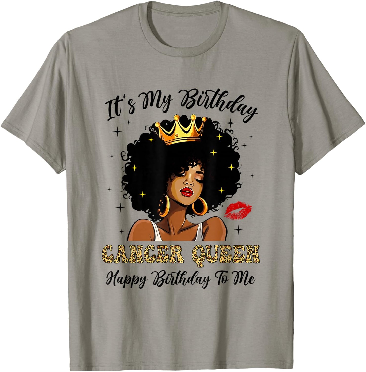 It's My Birthday Cancer Queen African American Women T-Shirt - T-Shirt | Sand
