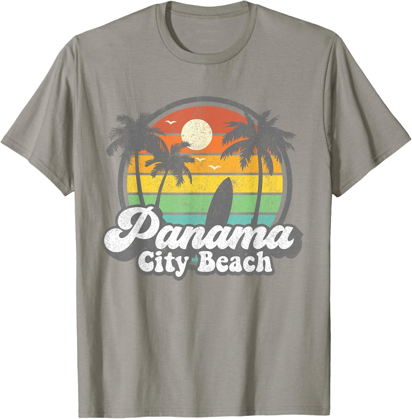 Vintage Panama City Beach Florida Surfing Retro Surf Gift T-Shirt - T-Shirt | Sand