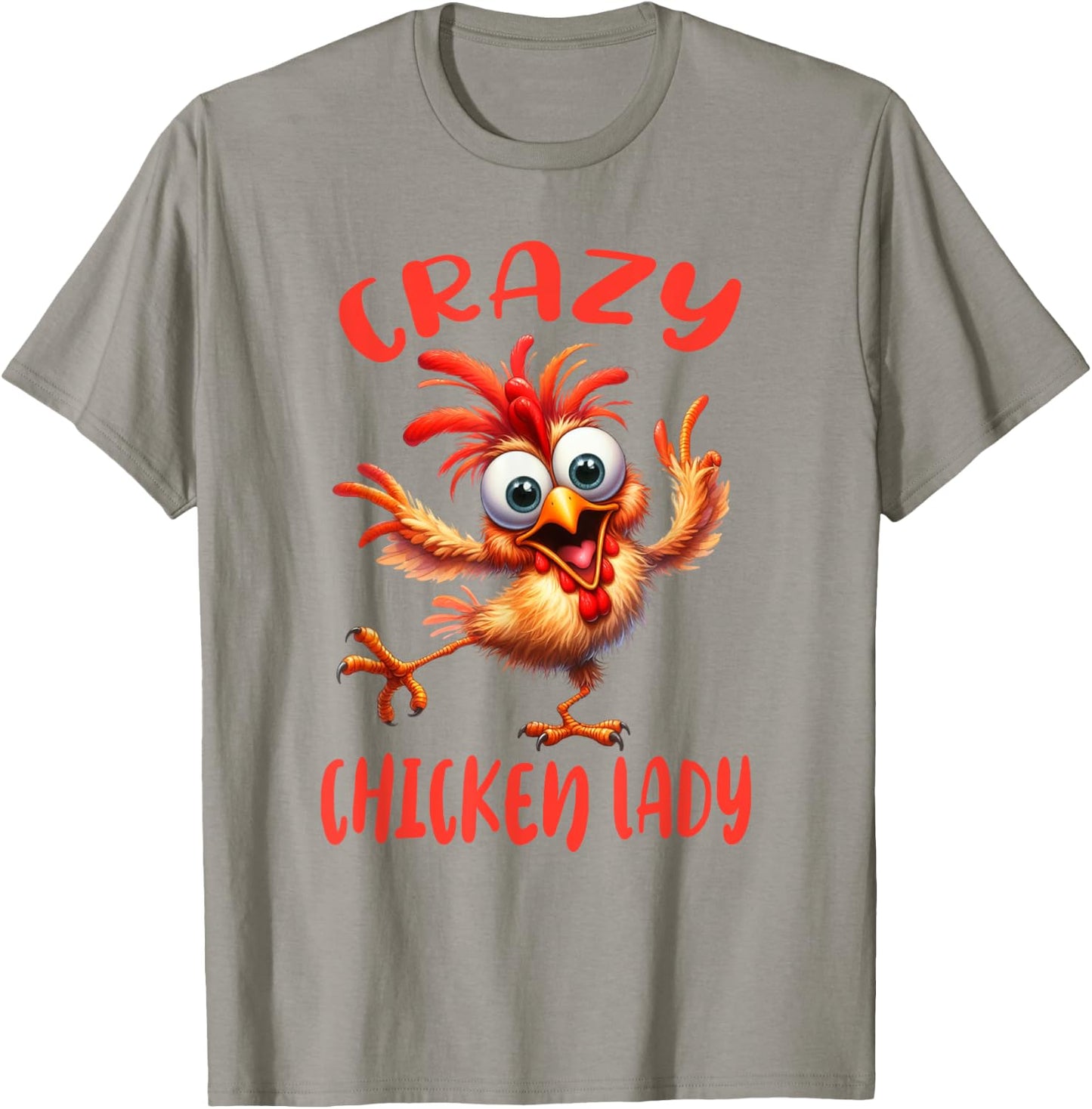 Crazy Chicken Lady Stress Anxiety Farmers Wife Farm Eggs T-Shirt - T-Shirt | Sand