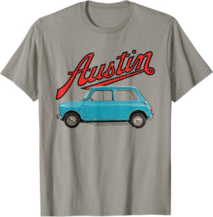 Austin Mini-Minor Retro Car T-Shirt - T-Shirt | Sand