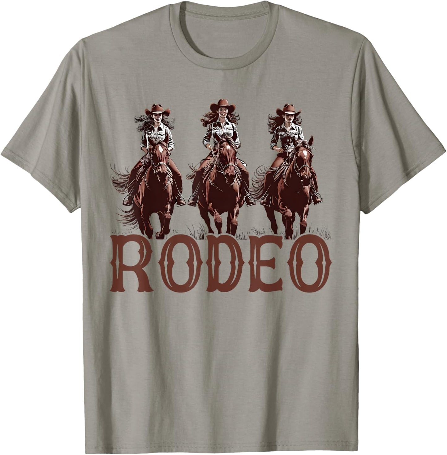 Rodeo Cowgirl Southern Western Girl Country Rodeo Texas T-Shirt - T-Shirt | Sand