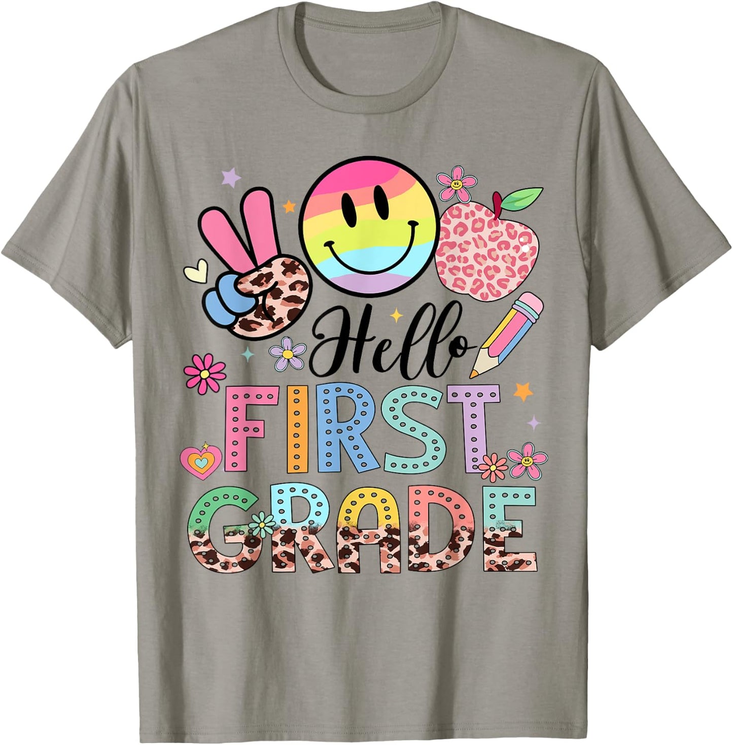 Hello 1st grade Boy Girl Teacher Back To School 1st grade T-Shirt - T-Shirt | Sand