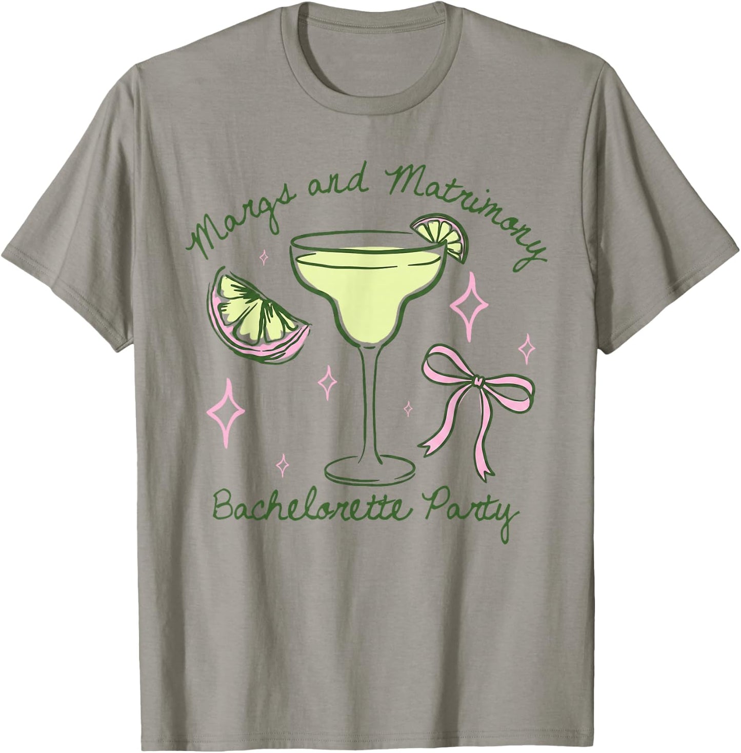 Margs and Matrimony Funny Tequila Bachelorette (2-Sided) T-Shirt - T-Shirt | Sand