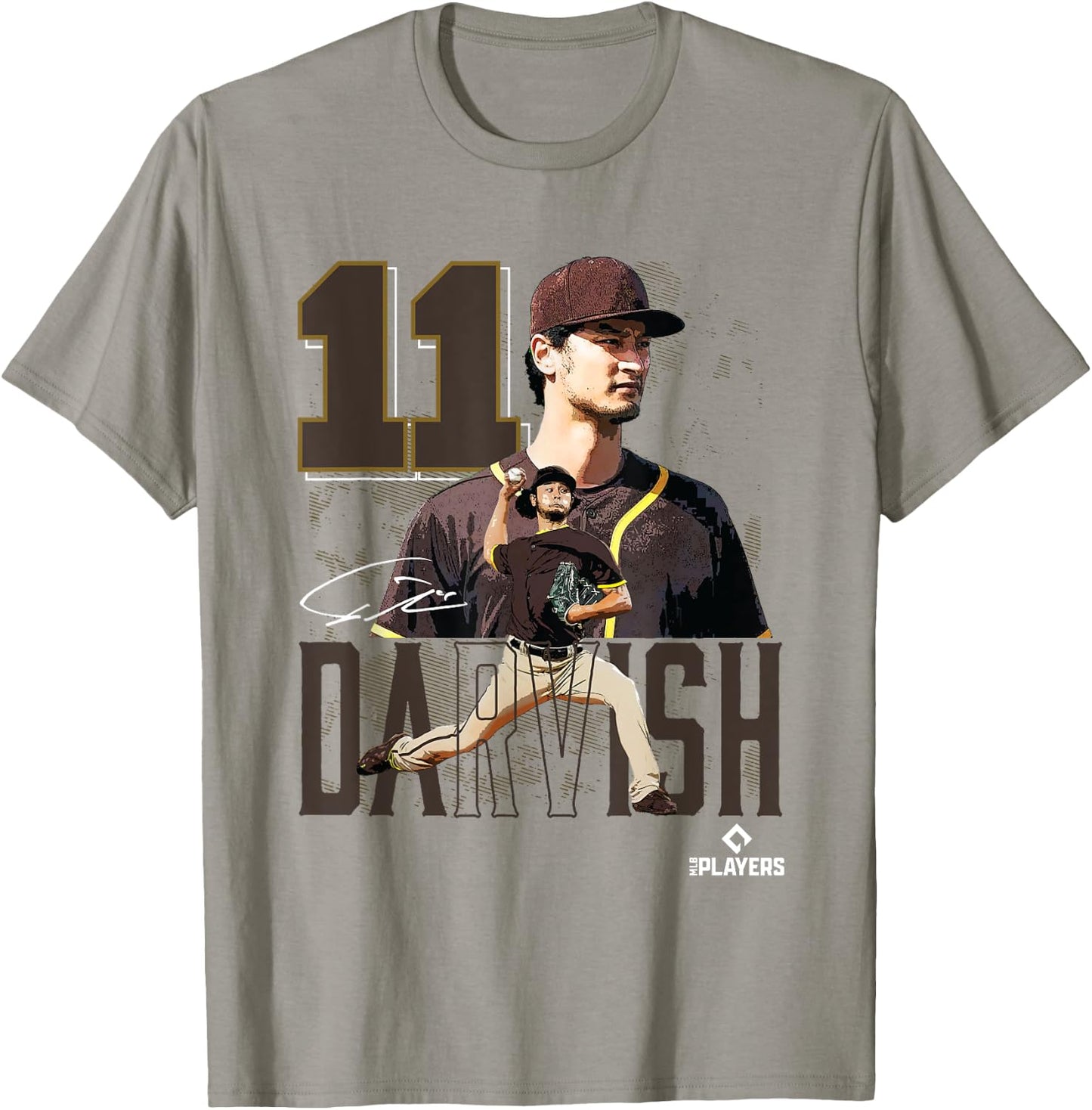 Yu Darvish | San Diego Baseball Players | MLBYDH3003 T-Shirt - T-Shirt | Sand