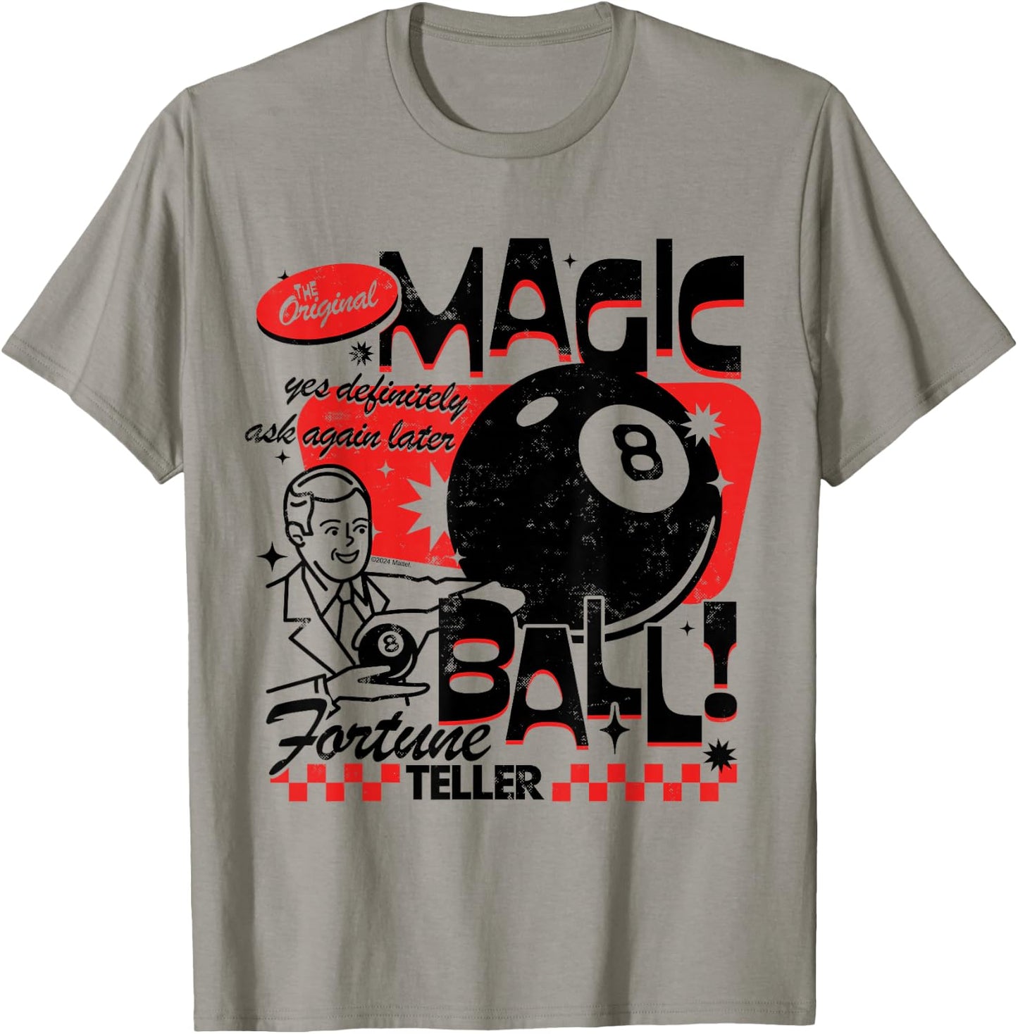 Magic 8 Ball - The Original Fortune Teller Vintage Pattern T-Shirt - T-Shirt | Sand