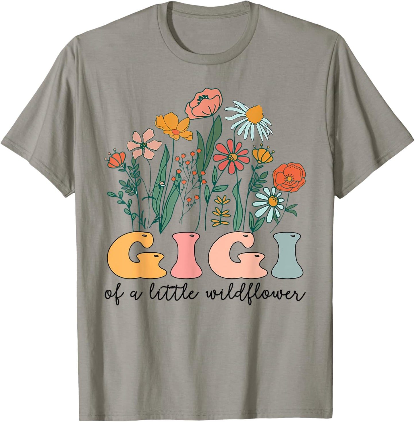 Gigi Of The Little Wildflower Birthday Party Baby Shower T-Shirt - T-Shirt | Sand