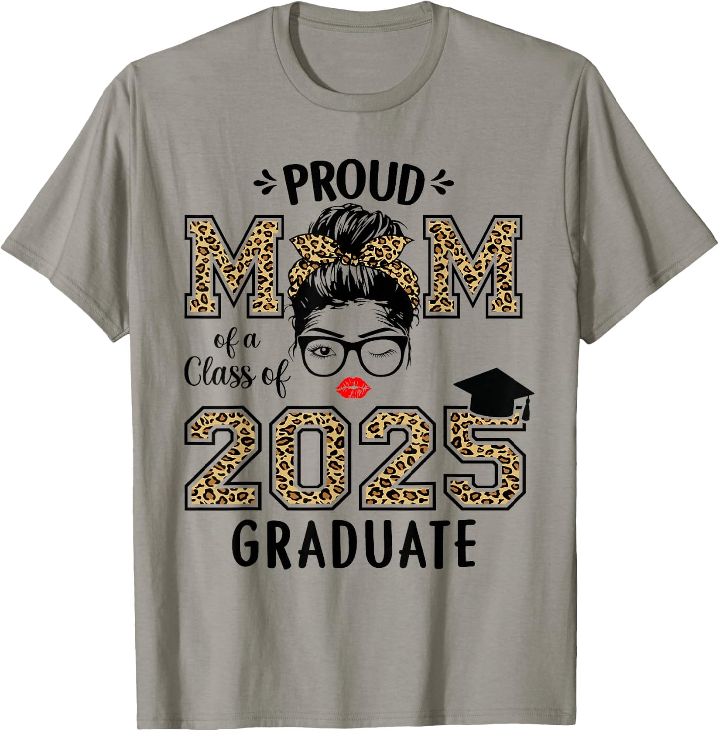 Mom Senior 2025 Proud Mom of A Class of 2025 Graduate T-Shirt - T-Shirt | Sand