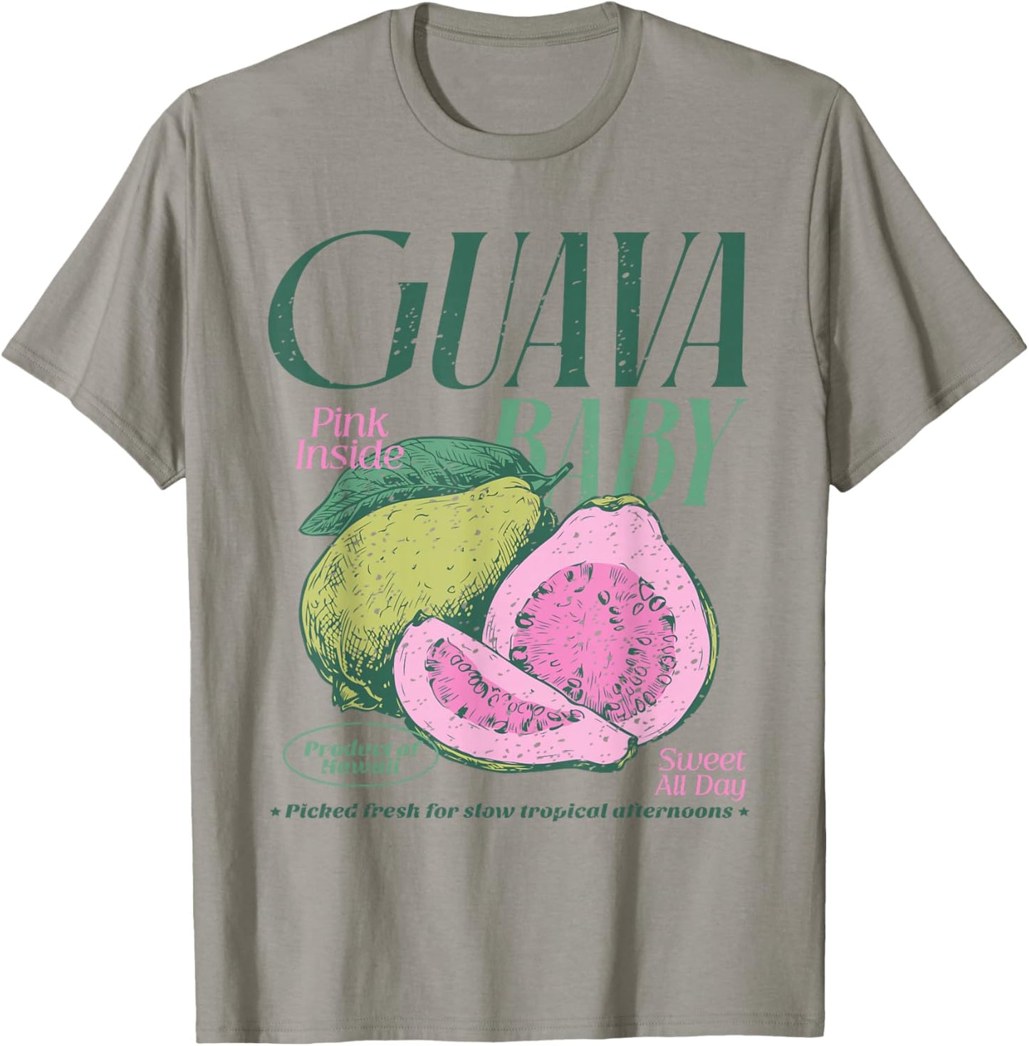 Guava Baby Pink Inside Sweet All Day Hawaii T-Shirt - T-Shirt | Sand