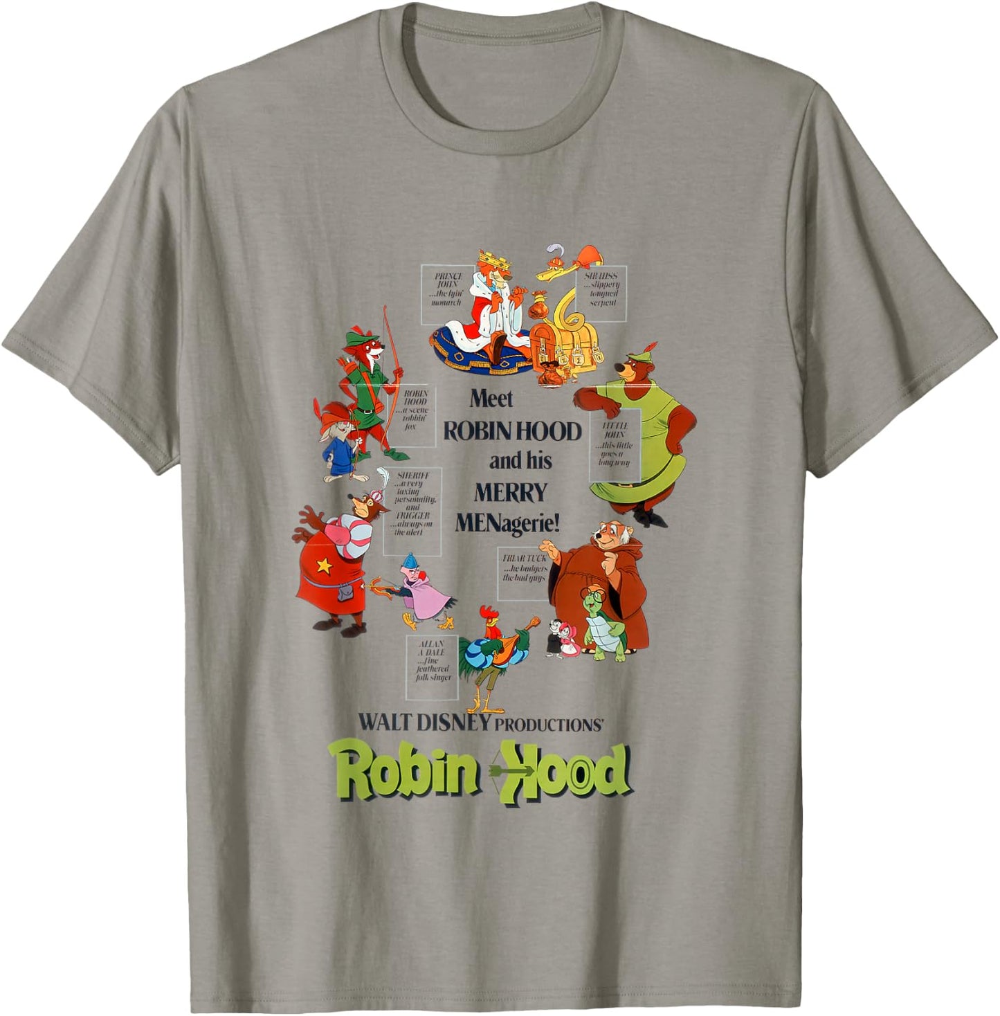 Disney Robin Hood Meet Robin Hood and His Merry Menagerie! T-Shirt - T-Shirt | Sand