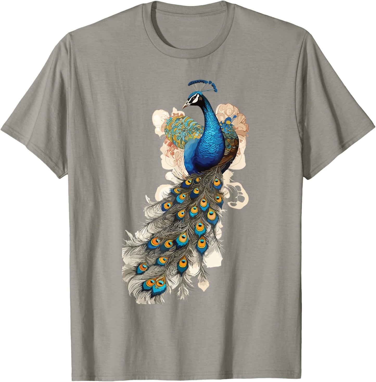 Peacock Feather Peahen Bird Animal Peacocks Lover T-Shirt - T-Shirt | Sand