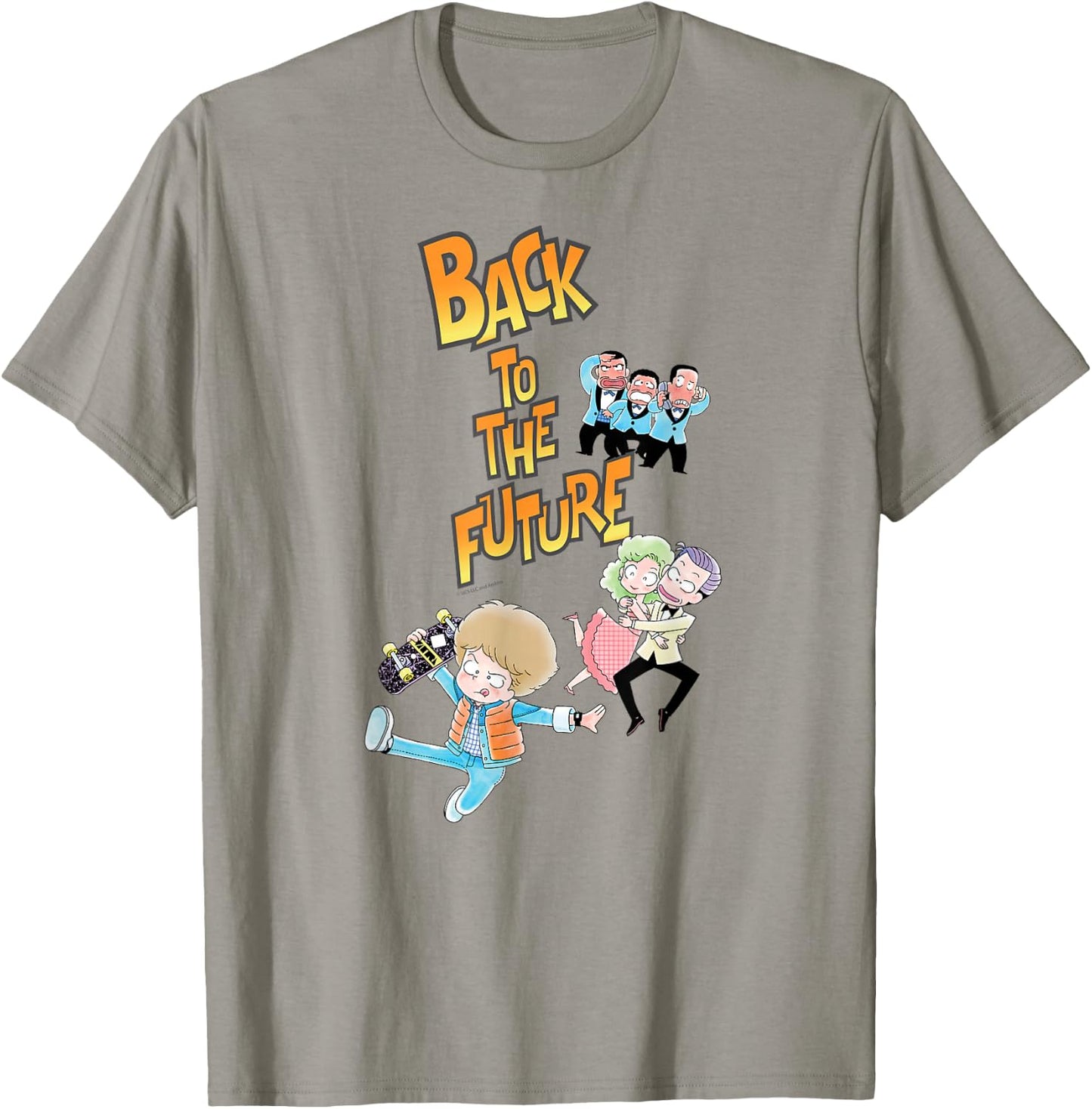Back to the Future Anime Style T-Shirt - T-Shirt | Sand