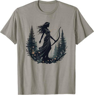 Agema Apparel Artemis Ancient Greek Goddess Greek Mythology T-Shirt - T-Shirt | Sand