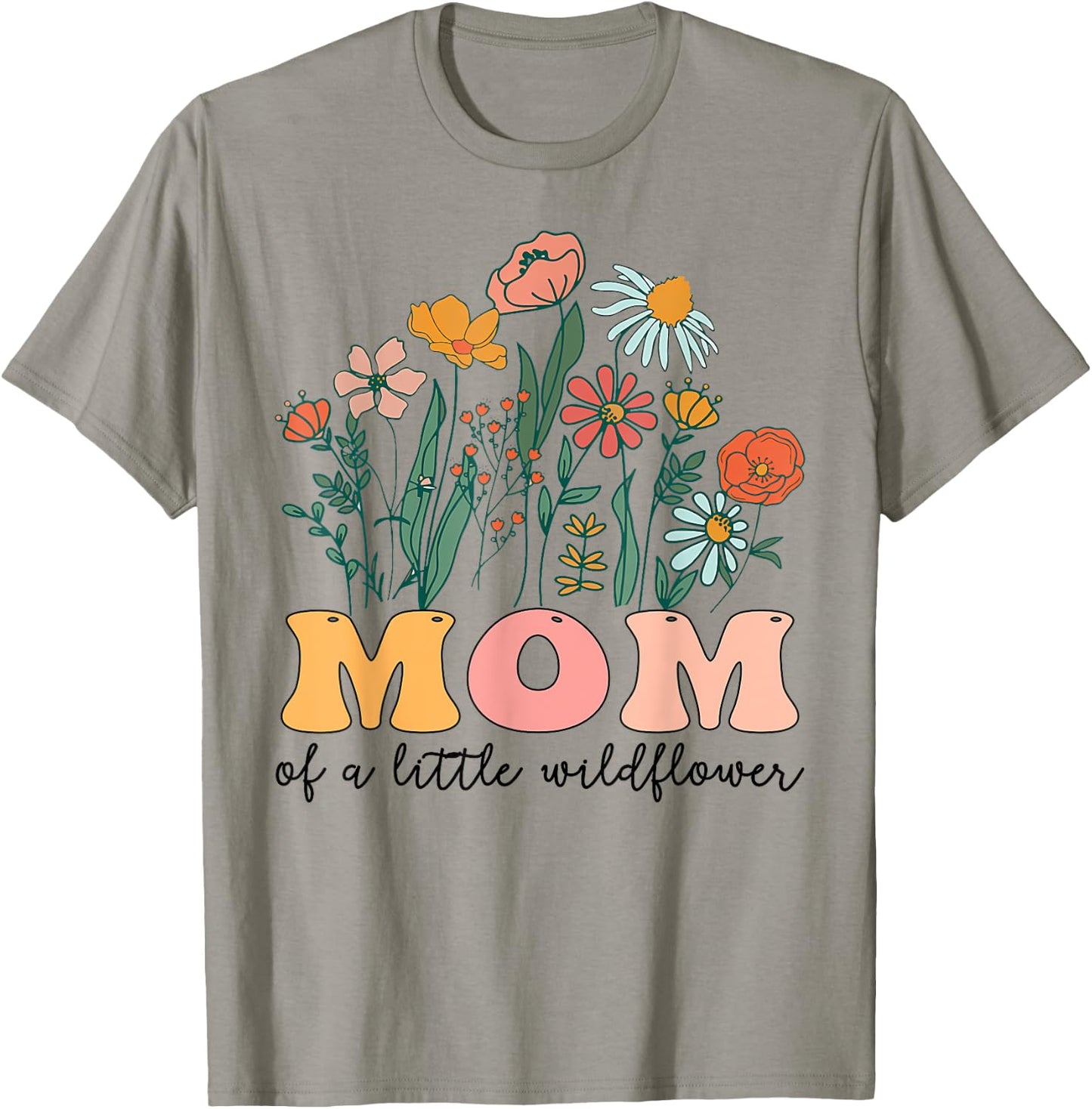 Mom Of The Little Wildflower Birthday Party Baby Shower T-Shirt - T-Shirt | Sand