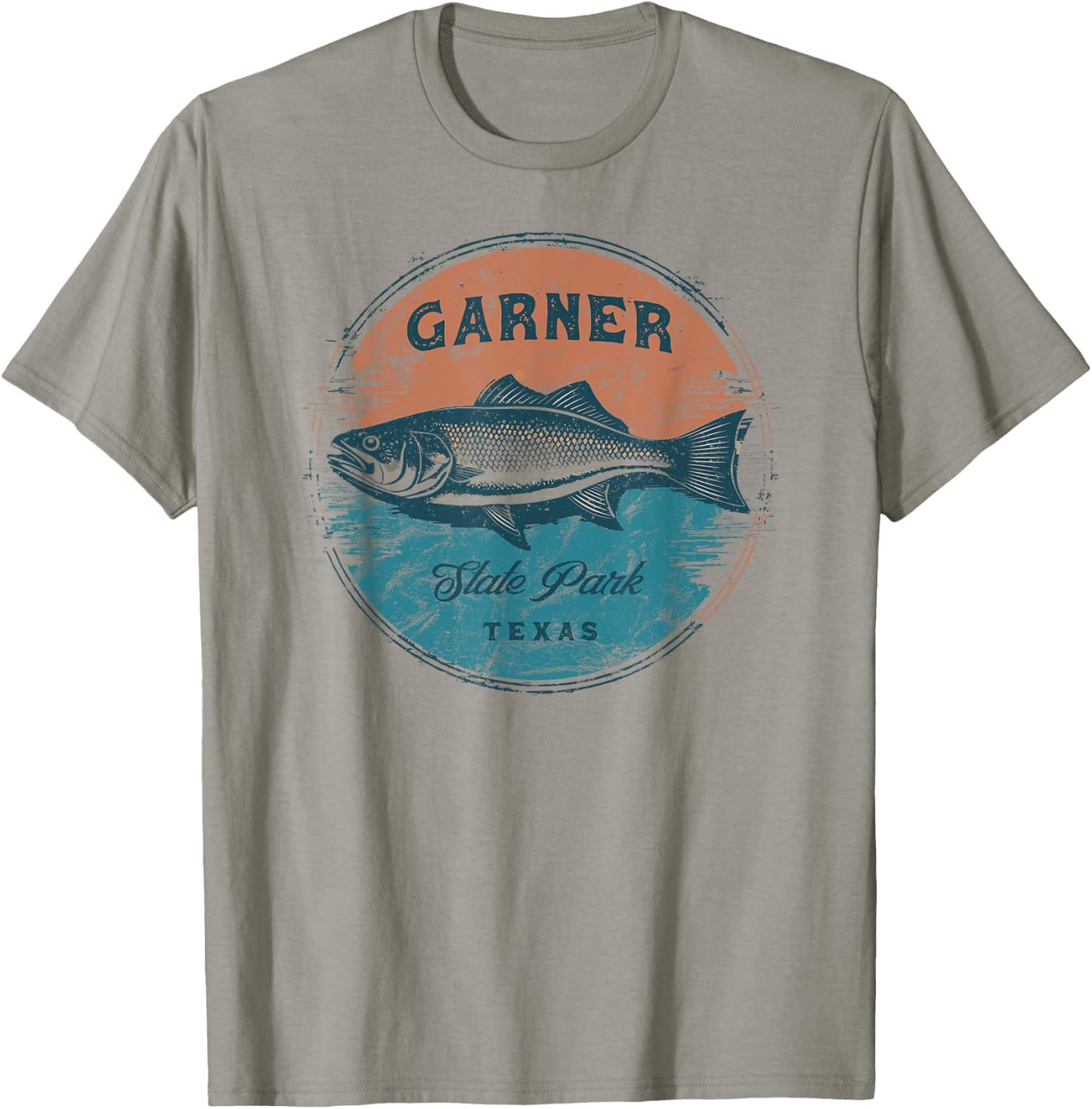 Garner State Park Texas Retro Vintage Fishing T-Shirt - T-Shirt | Sand