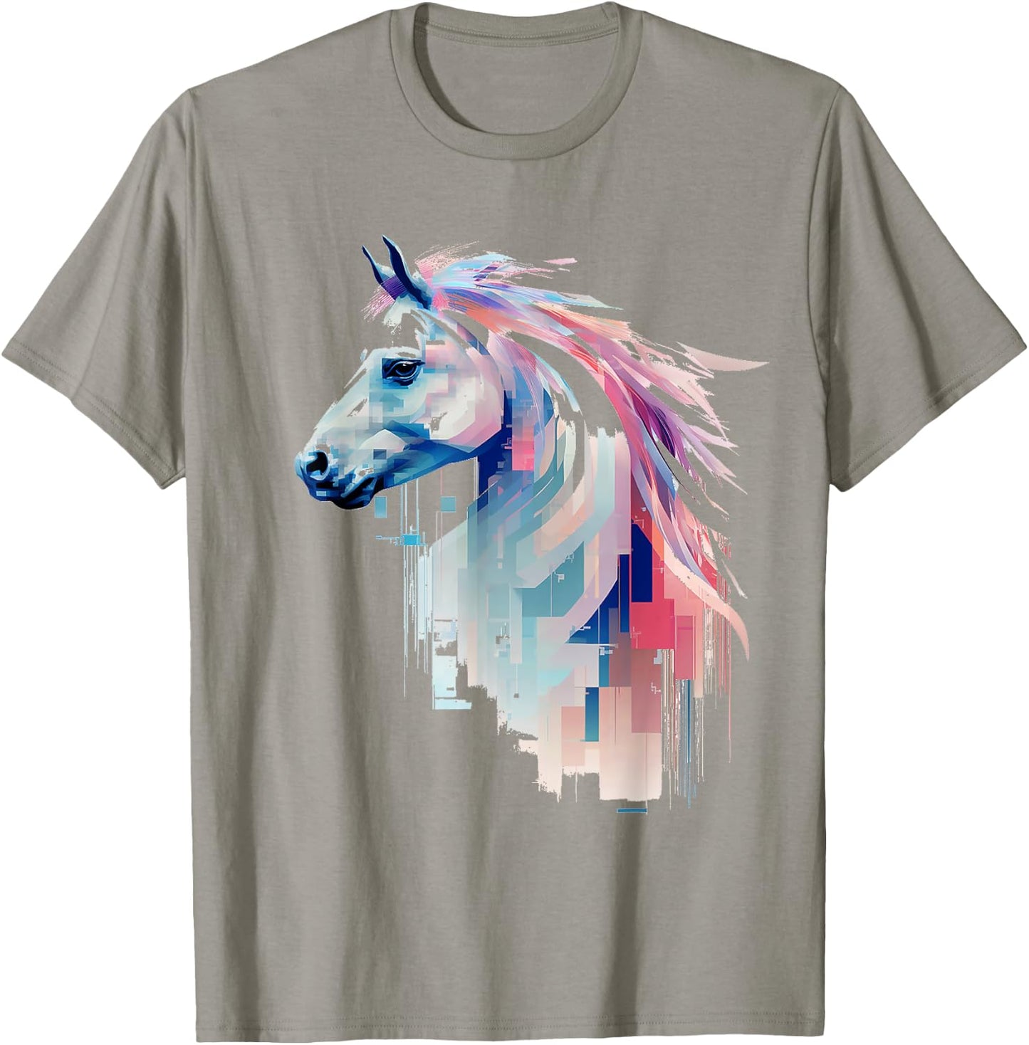 Horse Animal Colorful Zoo Abstract Art Painting Horse T-Shirt - T-Shirt | Sand