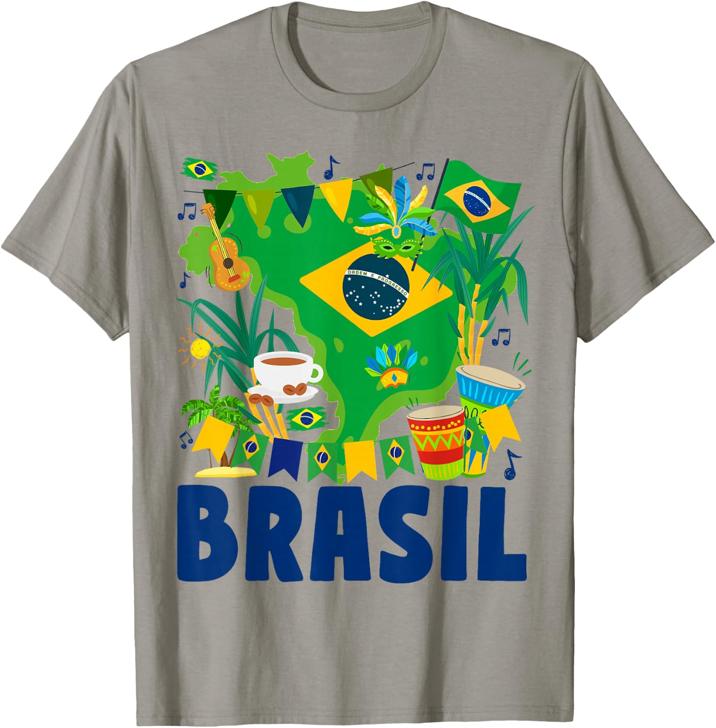 Brasil Flag Outfit Idea Brazil & Brazilian Flag T-Shirt - T-Shirt | Sand