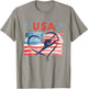 Patriotic American Flag Gymnastics Design for USA Gymnasts T-Shirt - T-Shirt | Sand