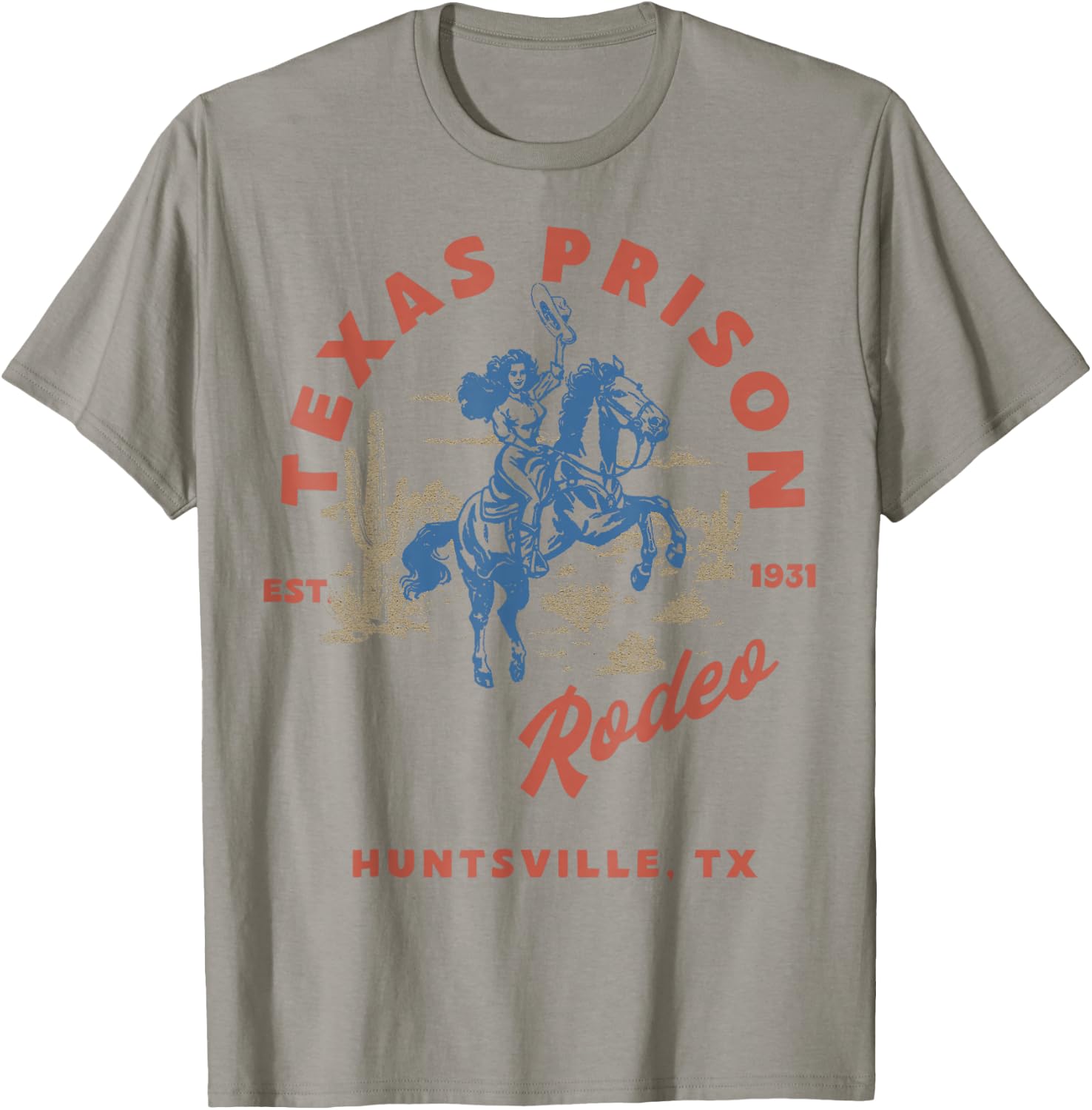 Texas Prison Rodeo Cowboy Western T-Shirt - T-Shirt | Sand