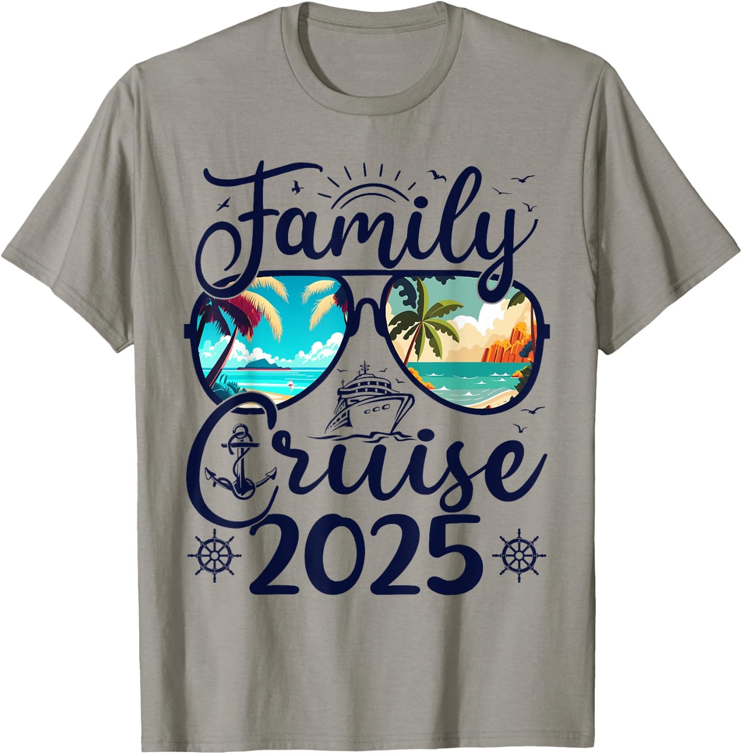 Family Cruise 2025 Summer Vacation Matching Family Cruise Men Women Kids T-Shirt - T-Shirt | Sand