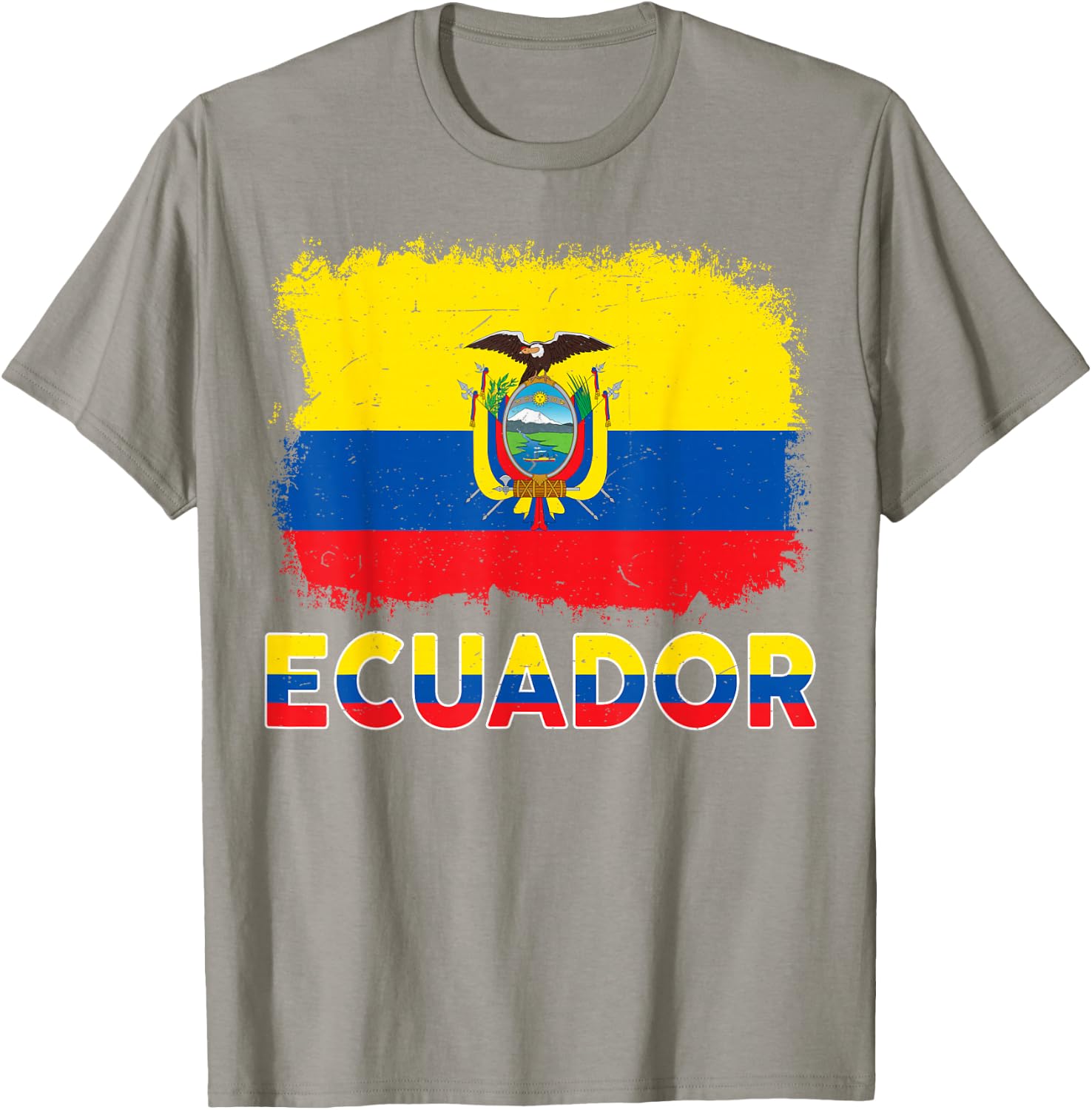 Kids Ecuador Flag Ecuadorian Hispanic Heritage Men Boy Women T-Shirt - T-Shirt | Sand