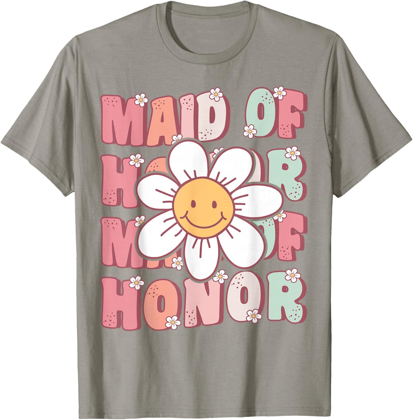 Groovy Maid of Honor Matching Bachelorette Party Wedding T-Shirt - T-Shirt | Sand