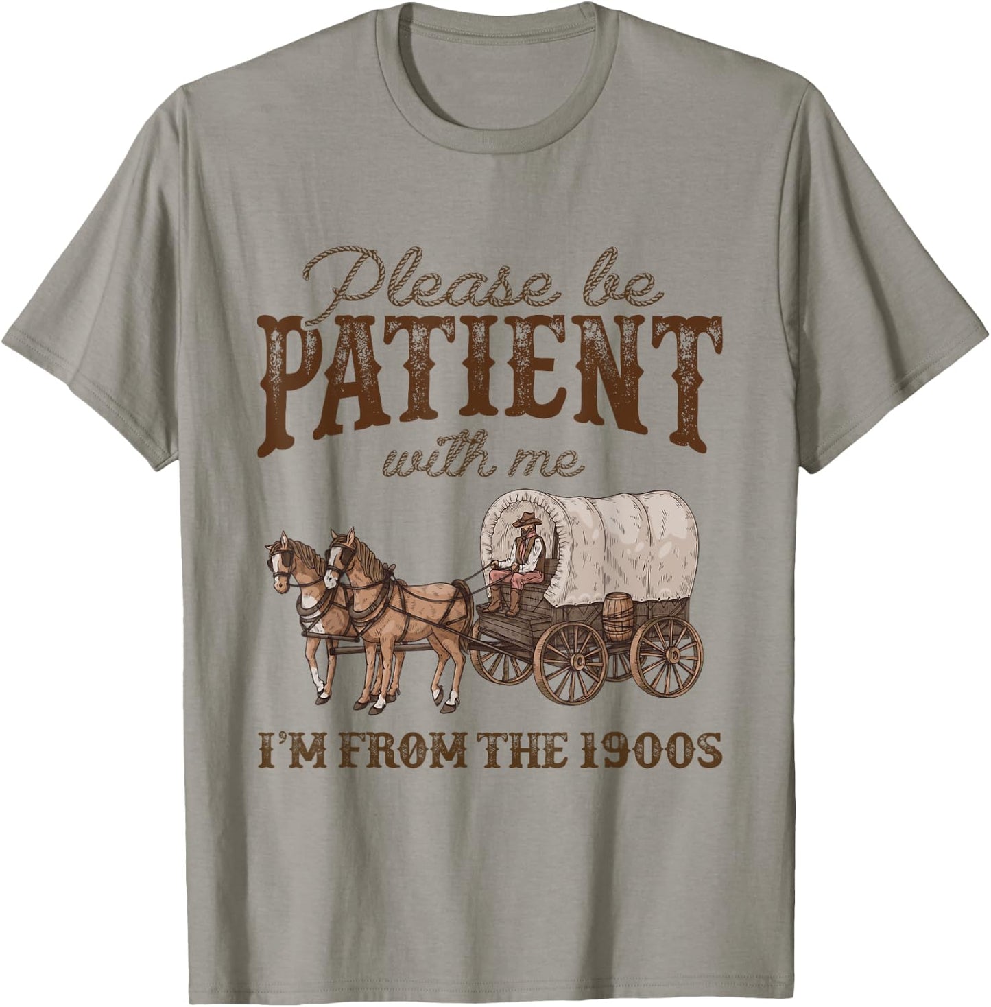Please Be Patient With Me I'm From The 1900s Vintage Horse T-Shirt - T-Shirt | Sand
