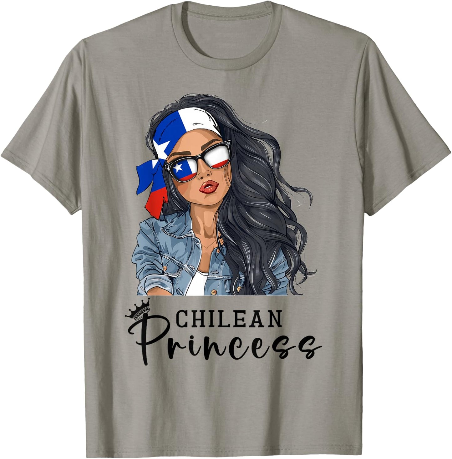 Chilean Woman Products Flag Uniform Princess Chile T-Shirt - T-Shirt | Sand