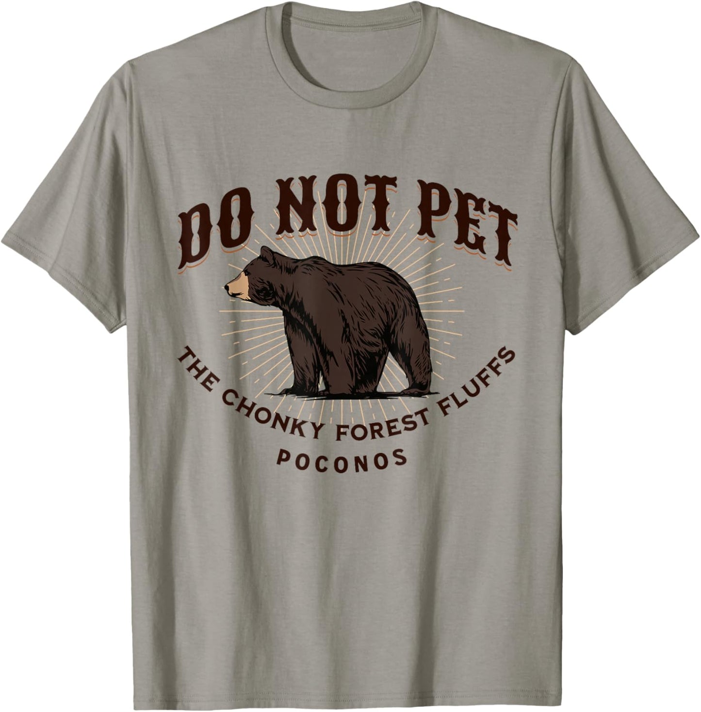 Poconos Delaware Pennsylvania Black Bear Funny Souvenir T-Shirt - T-Shirt | Sand