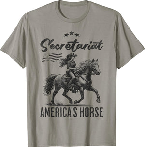 Funny Secretariat America's Horse quote Vintage Horse Racing T-Shirt - T-Shirt | Sand