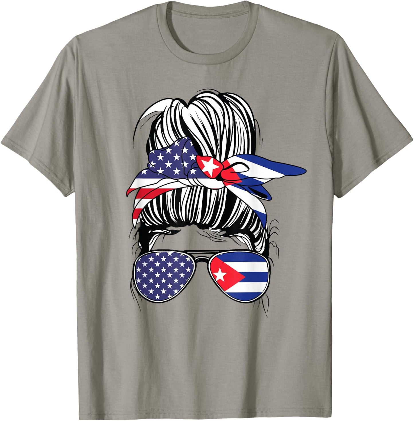 Cuban American Heritage Cuban Women USA Girl Cuba T-Shirt - T-Shirt | Sand