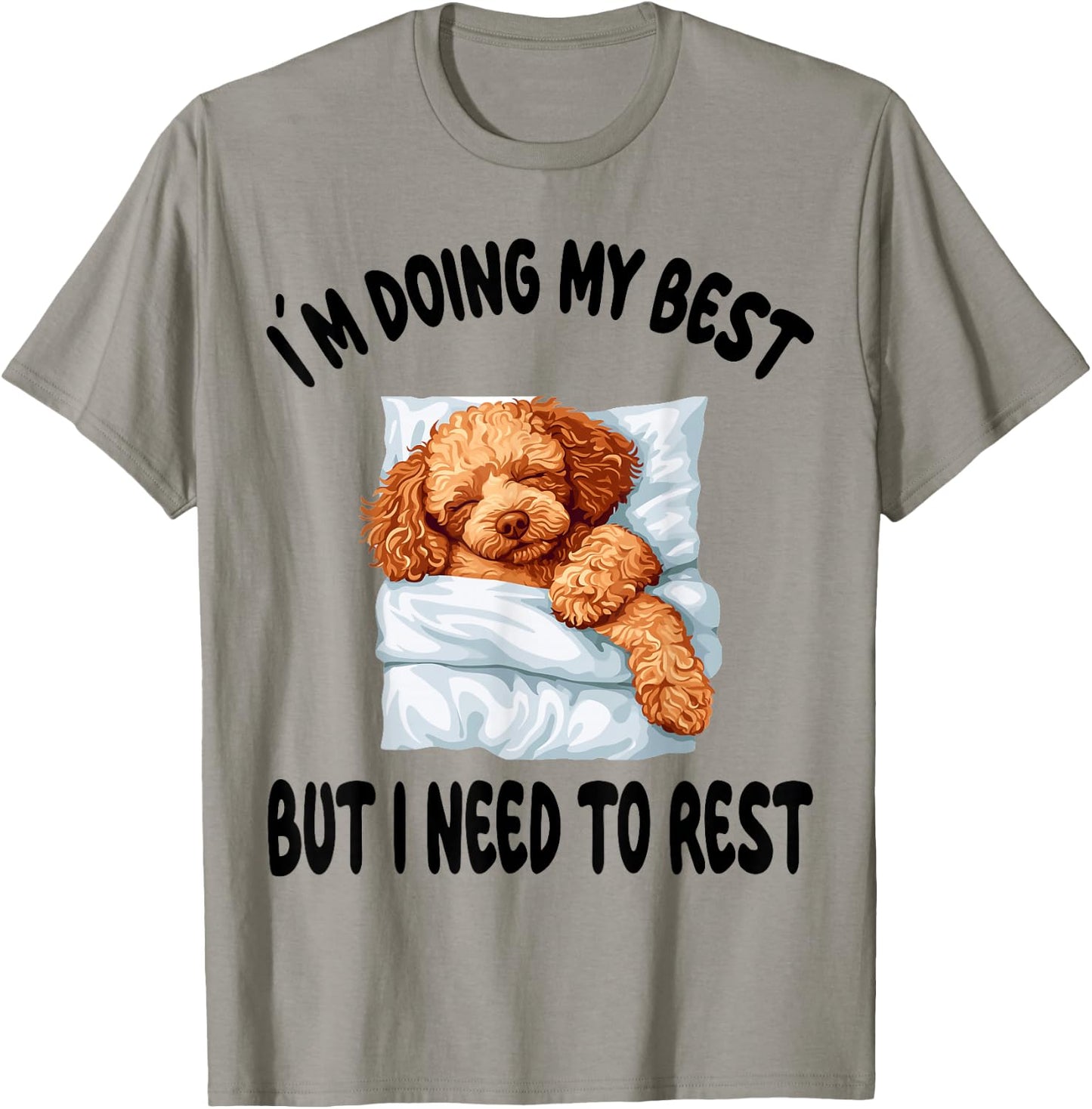 Toy Poodle Official Sleepshirt Pajamas Nightgown T-Shirt - T-Shirt | Sand