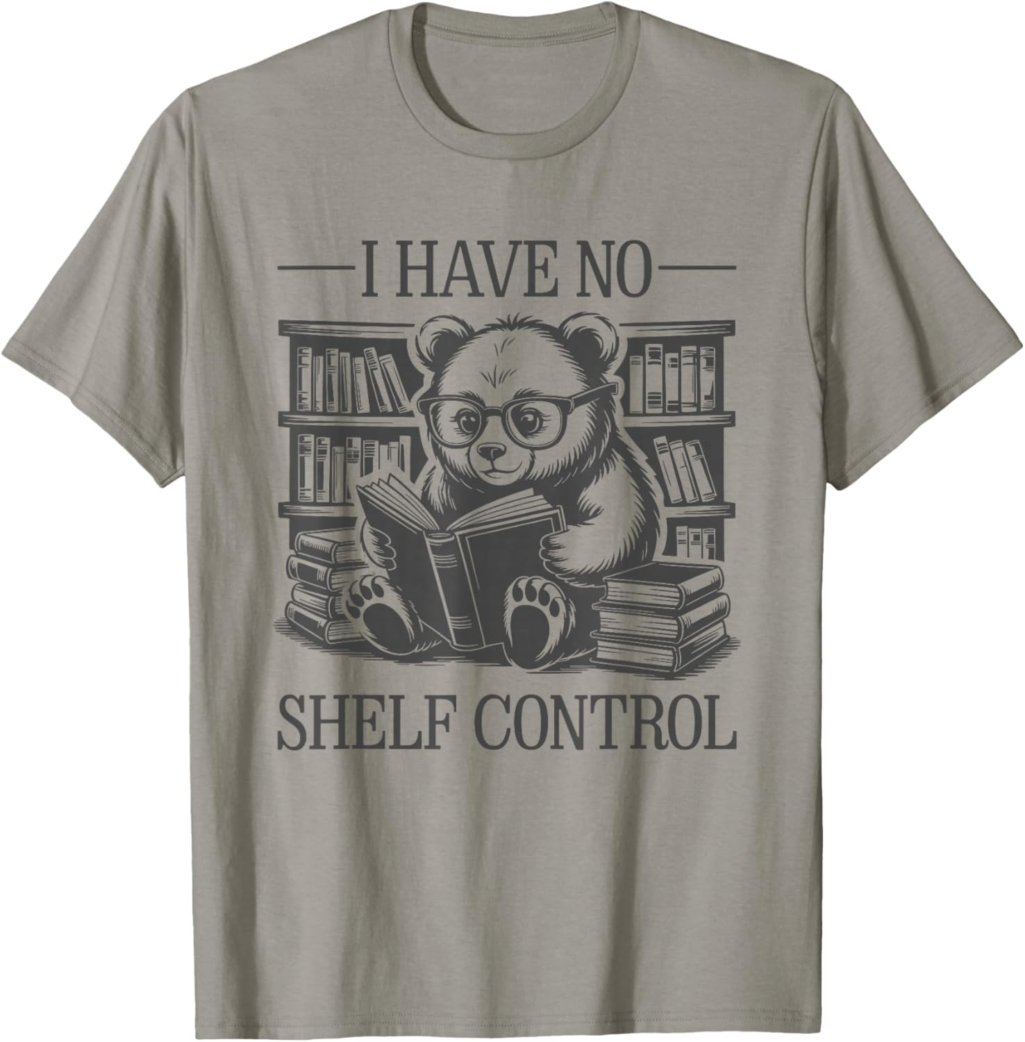 I Have No Shelf Control T-Shirt - T-Shirt | Sand