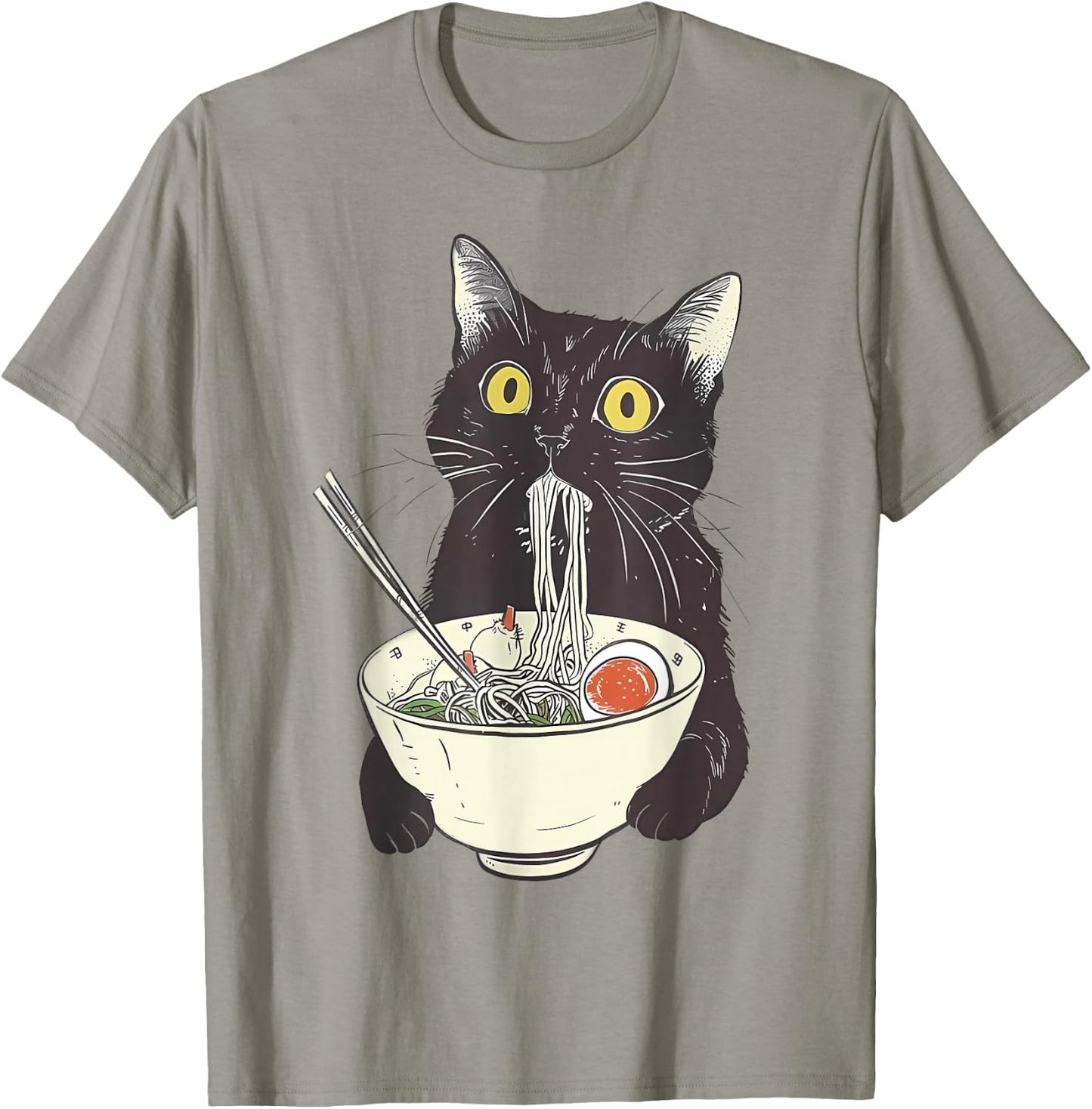 Cat Ramen Noodle Japanese Anime Manga Kawaii Cat T-Shirt - T-Shirt | Sand