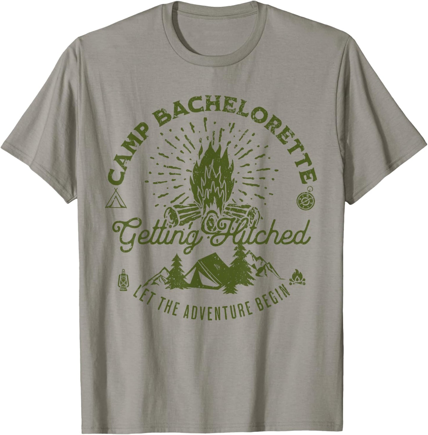 Camp Bachelorette Getting Lit Bride Party Favor Decor Gifts T-Shirt - T-Shirt | Sand