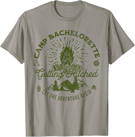 Camp Bachelorette Getting Lit Bride Party Favor Decor Gifts T-Shirt - T-Shirt | Sand