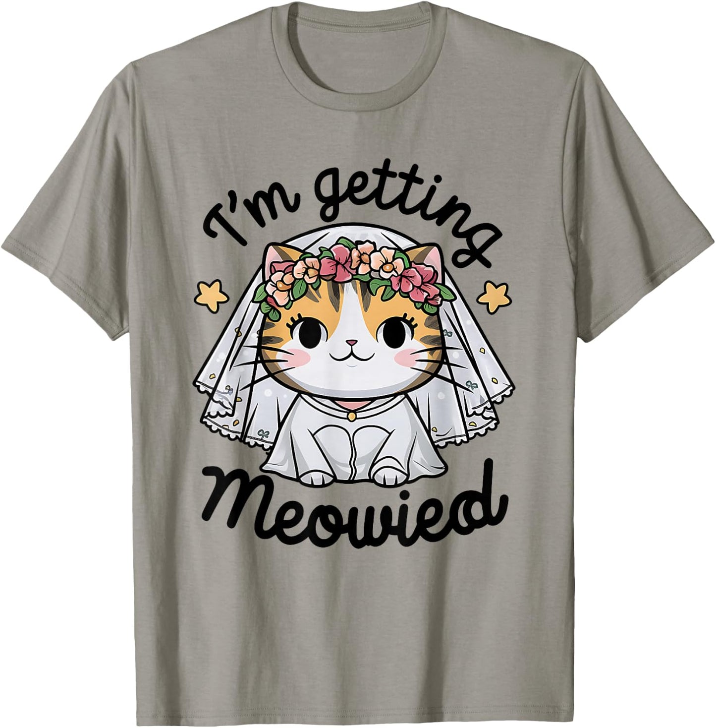 I'm Getting Meowied Bridesmaid Bachelorette Party Kawaii Cat T-Shirt - T-Shirt | Sand