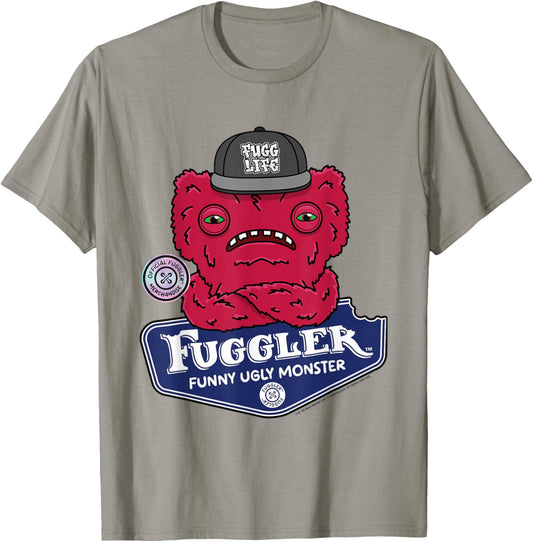 Fuggler -Adults , Grey, Small, Short Sleeve, Classic Fit, Cartoon Pattern, , Lightweight T-Shirt - T-Shirt | Sand