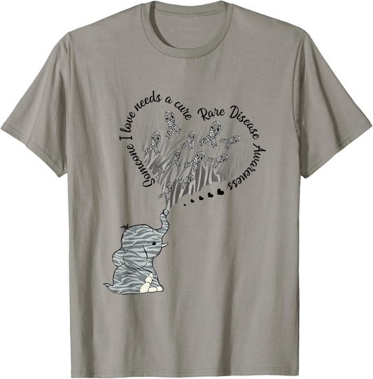 Elephant Someone I Love Needs A Cure Rare Disease Awareness T-Shirt - T-Shirt | Sand