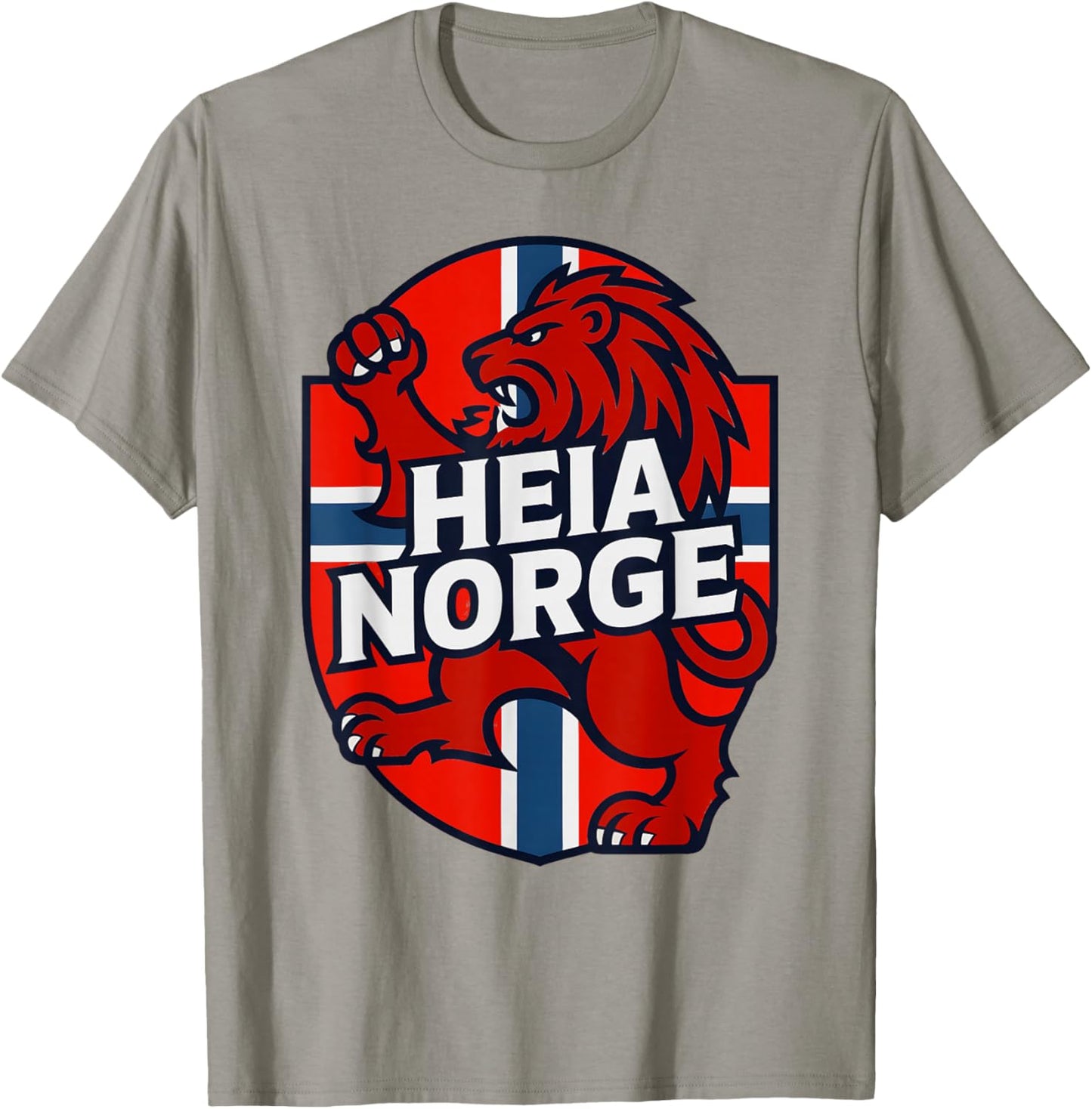 Classic Cheer Norway HEIA Norge Country Slogan Flag Spirit T-Shirt - T-Shirt | Sand