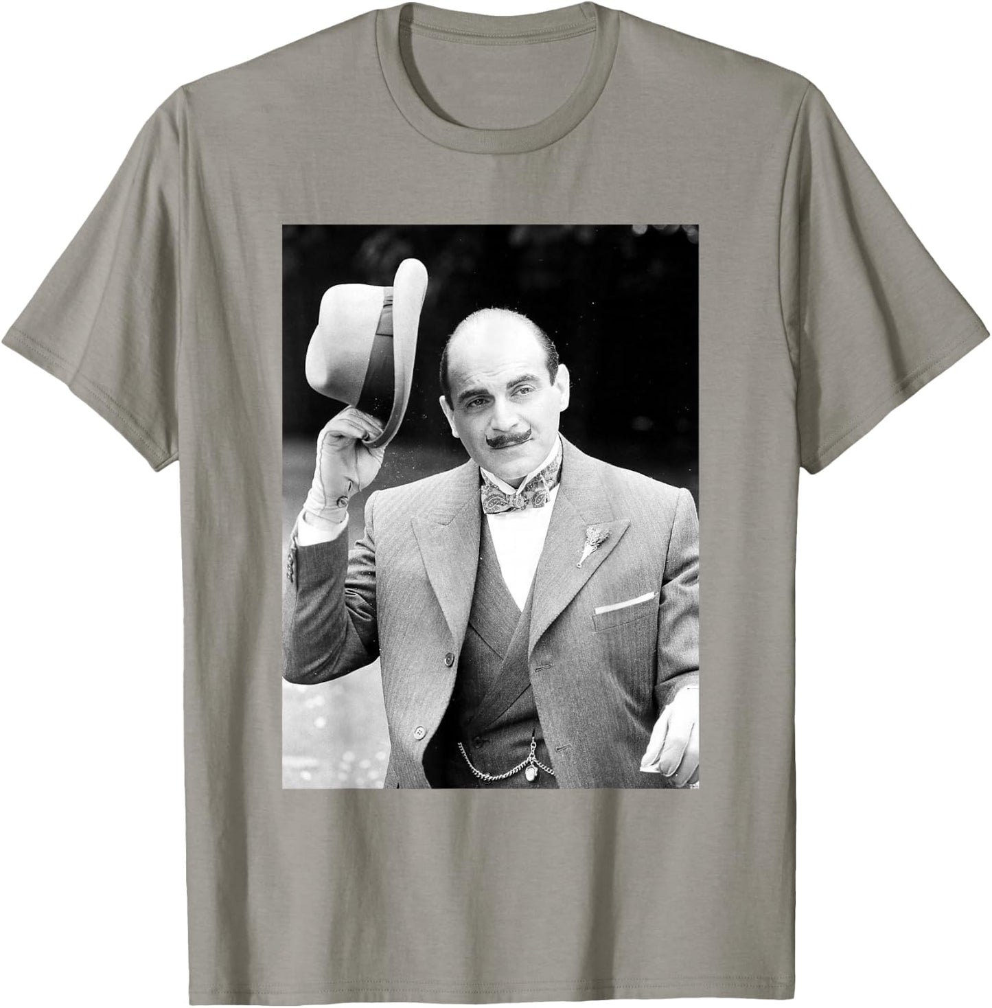 Poirot David Suchet Agatha Christie 1988 T-Shirt - T-Shirt | Sand