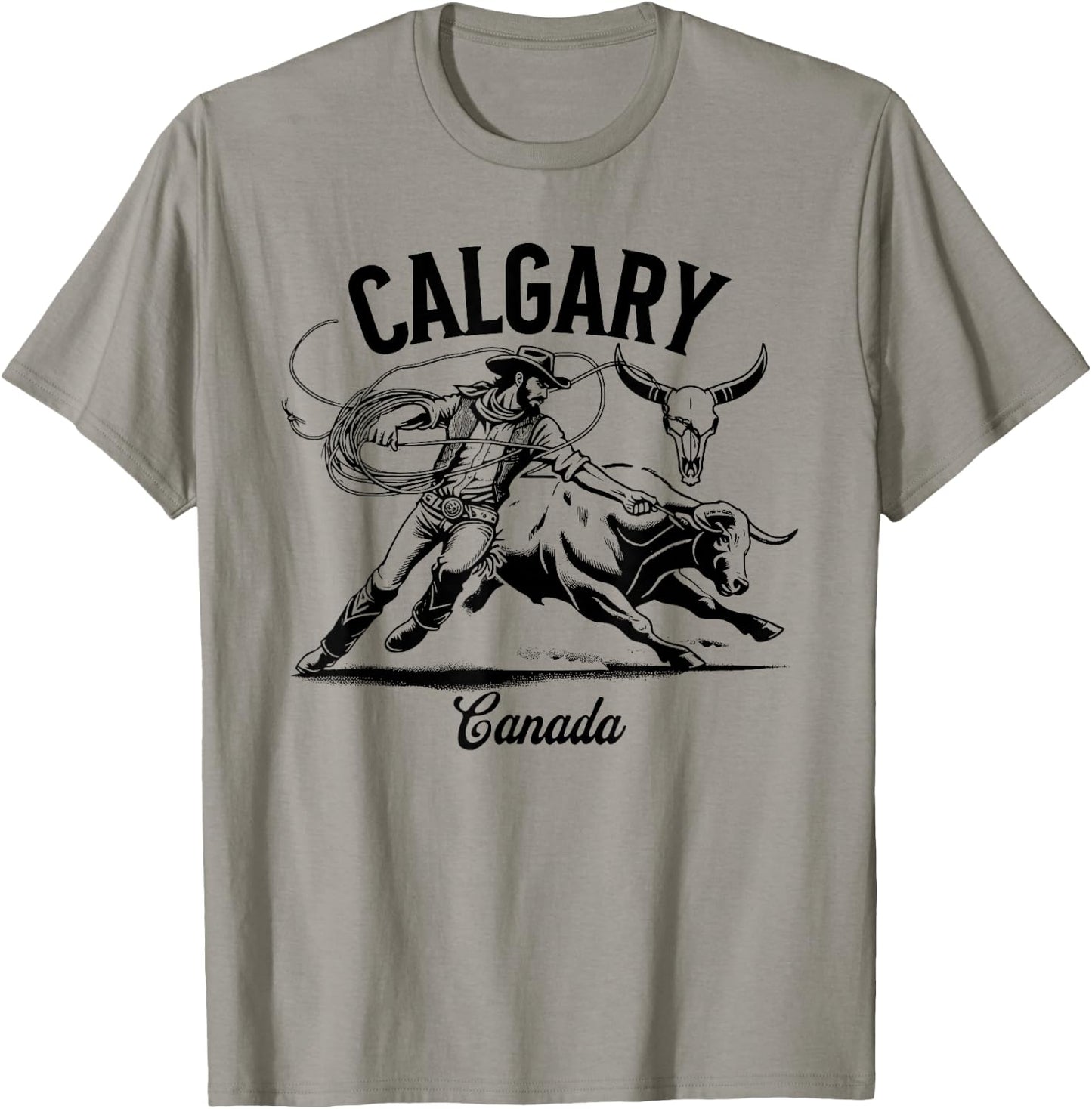 Calgary Canada Rodeo , Small, Grey T-Shirt - T-Shirt | Sand