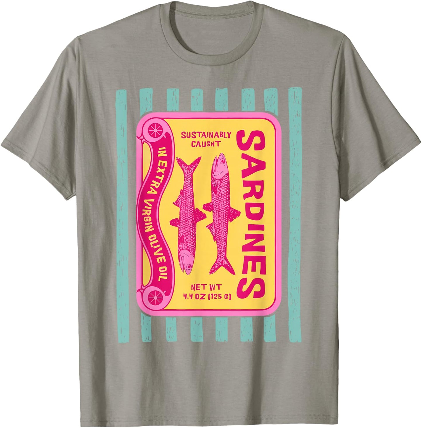Sardines Tinned Fish Retro Graphic Women Sardine T-Shirt - T-Shirt | Sand