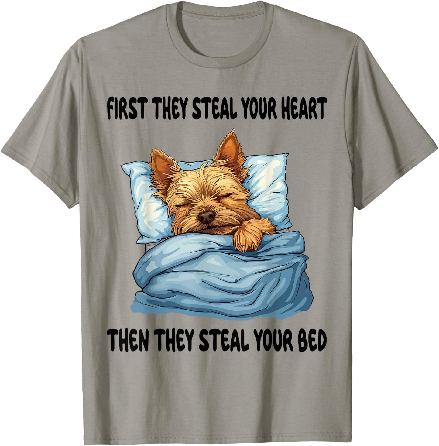 Norwich Terrier Sleeping Pajamas Nightgown T-Shirt - T-Shirt | Sand