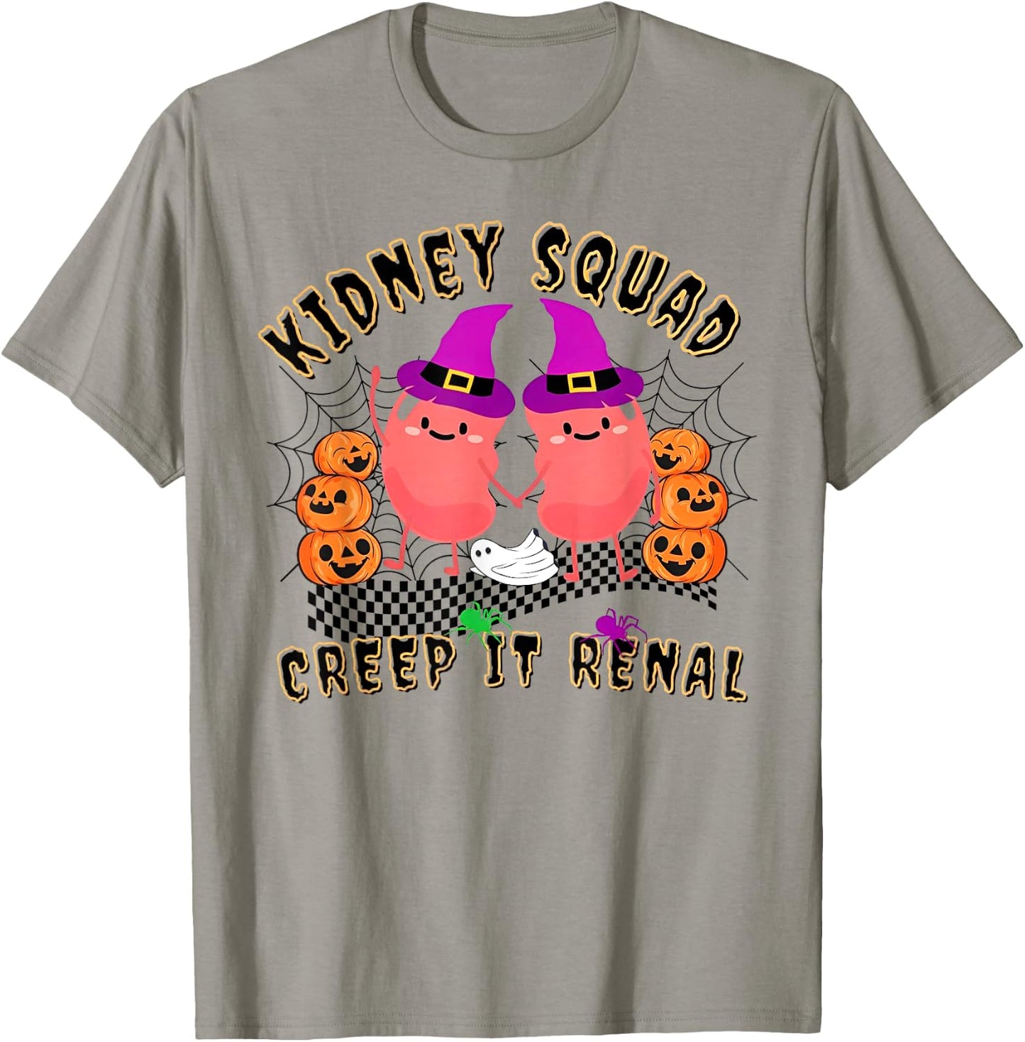 Kidney Squad Creep It Renal Nurse Halloween T-Shirt - T-Shirt | Sand
