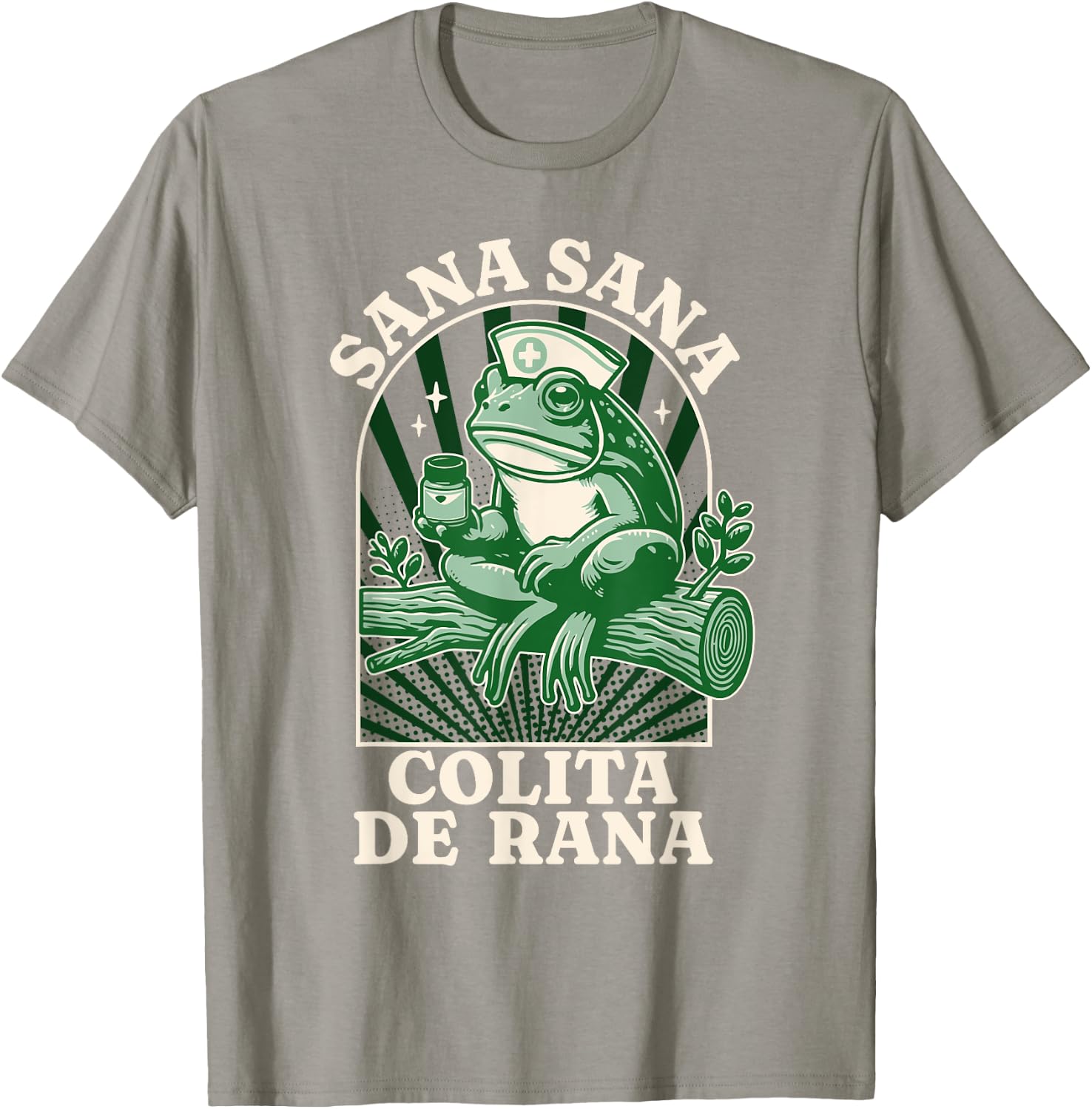 Sana Sana Colita De Rana Cute Mexican Nurse - Mexican Saying T-Shirt - T-Shirt | Sand