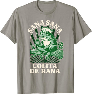 Sana Sana Colita De Rana Cute Mexican Nurse - Mexican Saying T-Shirt - T-Shirt | Sand