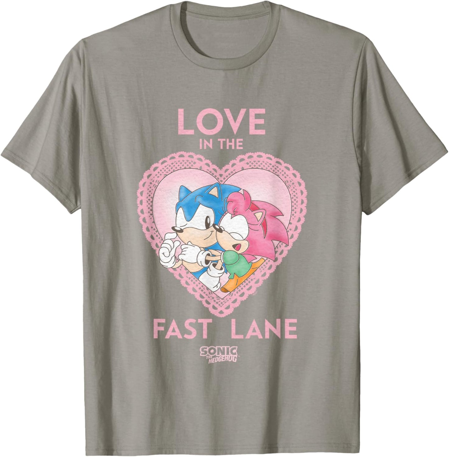 Sonic The Hedgehog Valentine's Day Love In The fast Logo T-Shirt - T-Shirt | Sand