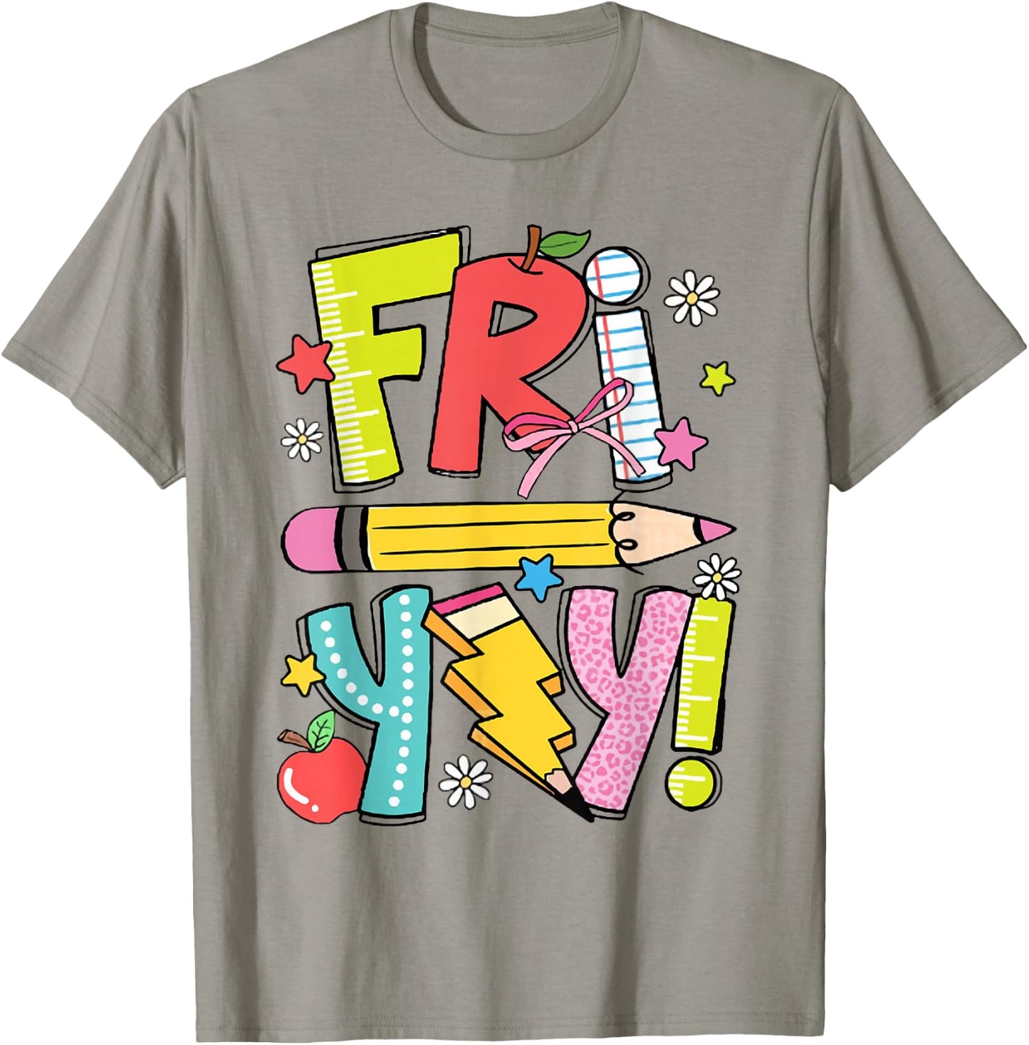 Retro Teacher Fri-Yay Dalmatian Teacher Team Back To School T-Shirt - T-Shirt | Sand